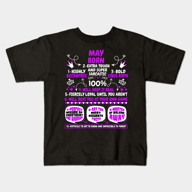 May Born Kids T-Shirt by MCALTees